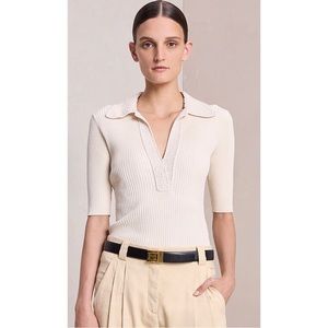 A.L.C. Adrian Crochet Trim Top